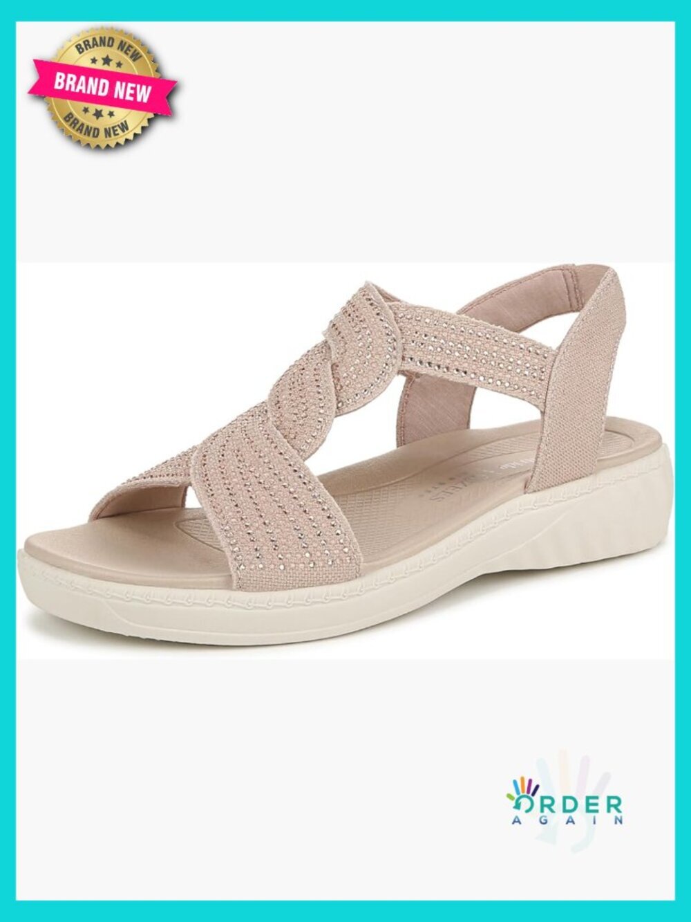 Stretch Fabric T-Strap Wedge Sandals Lightweight Machine Washable Zip